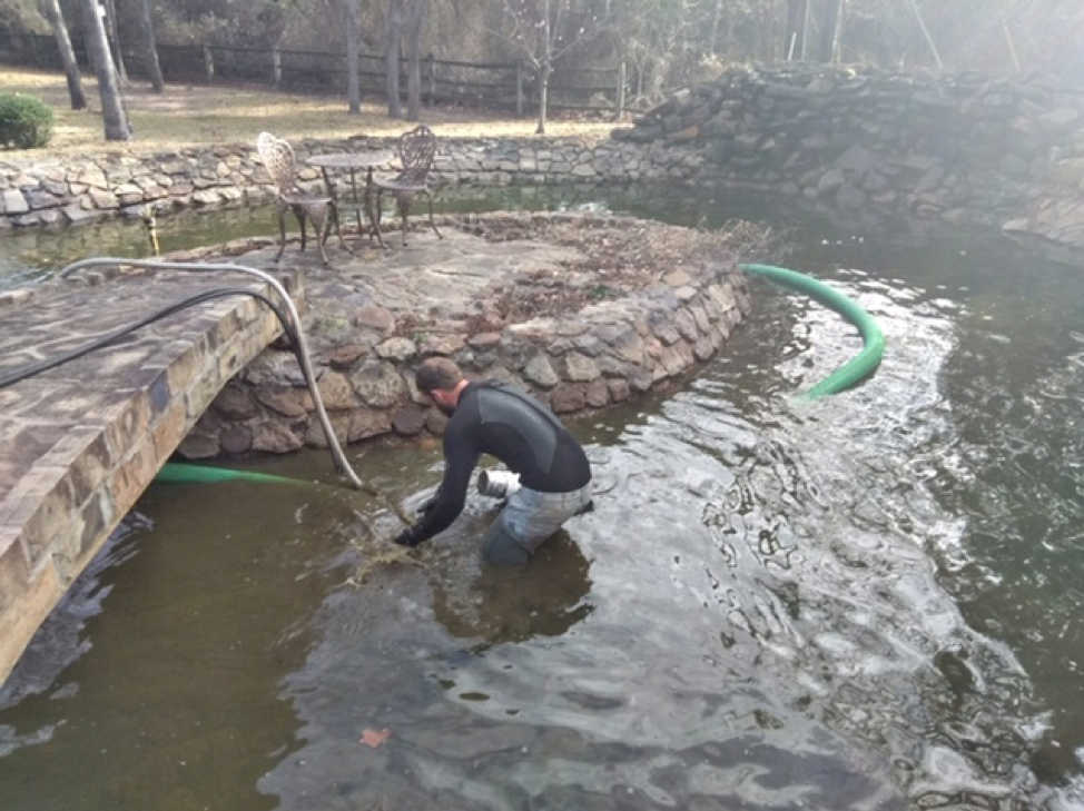 Removing Stormwater Retention Pond Algae